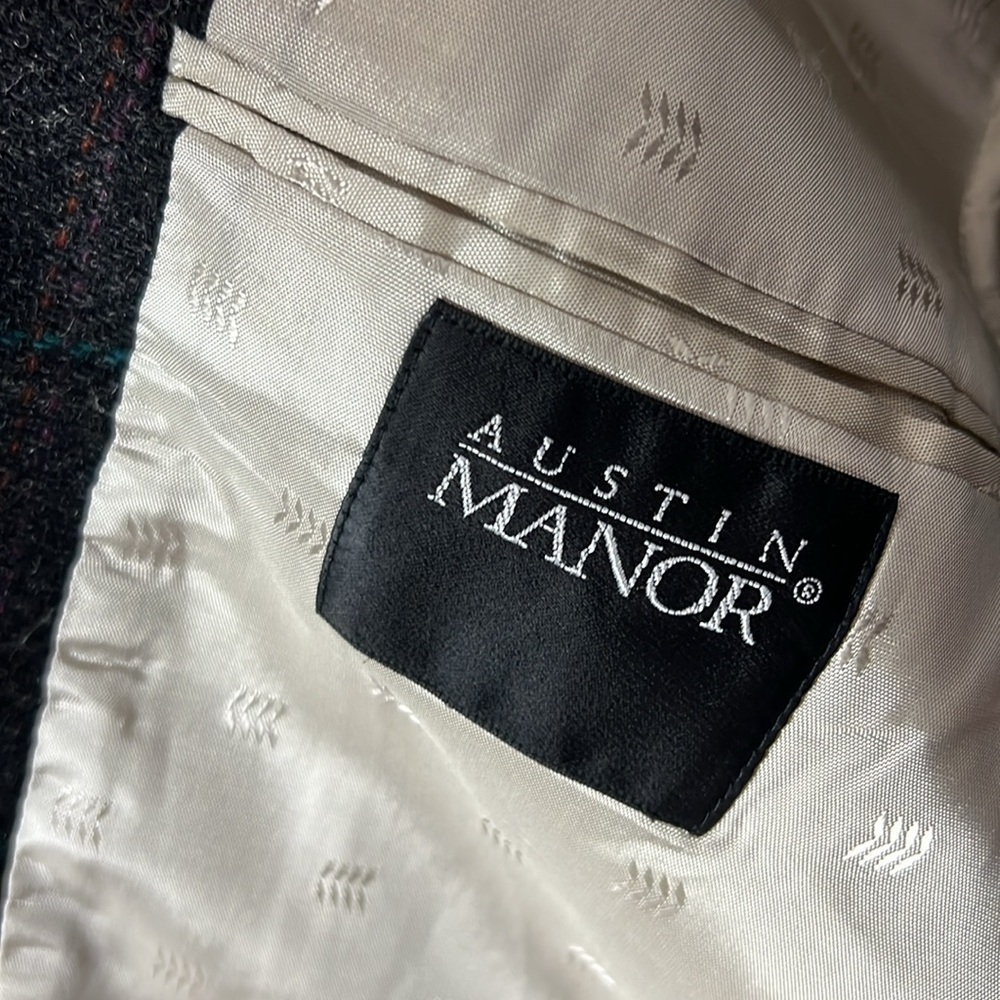 Austin Manor Wool window pane sports coat gray 41 - Picture 4 of 11